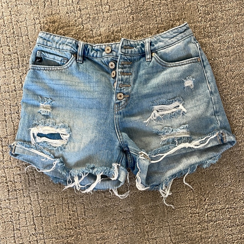 High rise jean shorts